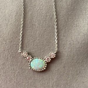Sterling and opal necklace